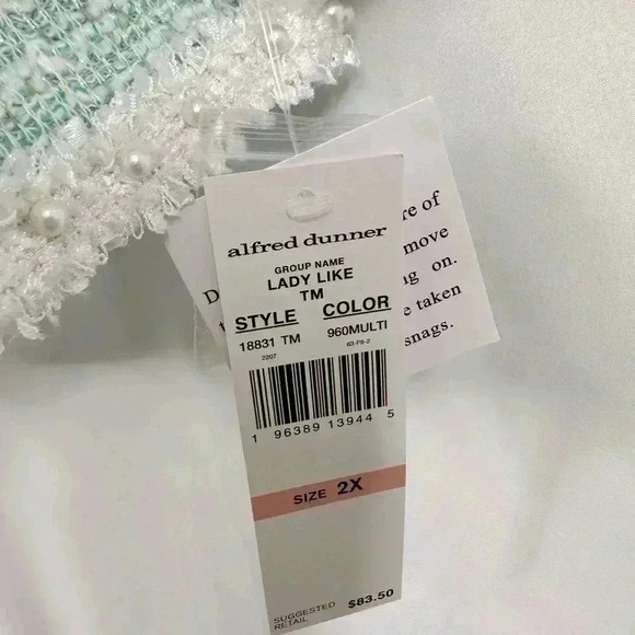 NWT Alfred Dunner Women’s Plus Size Lady Like Knit Boucle Cotton Jacket Size XL - Picture 8 of 14